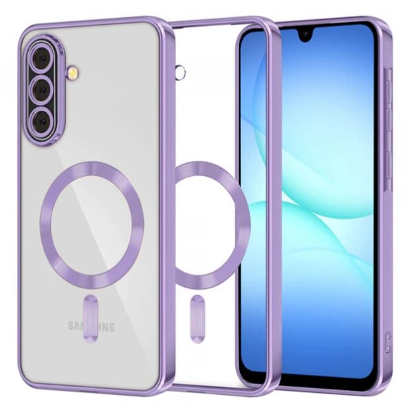 Husa MagSafe pentru Samsung Galaxy A17 4G / A17 5G, Techsuit, Luxury Crystal, Mov Deschis