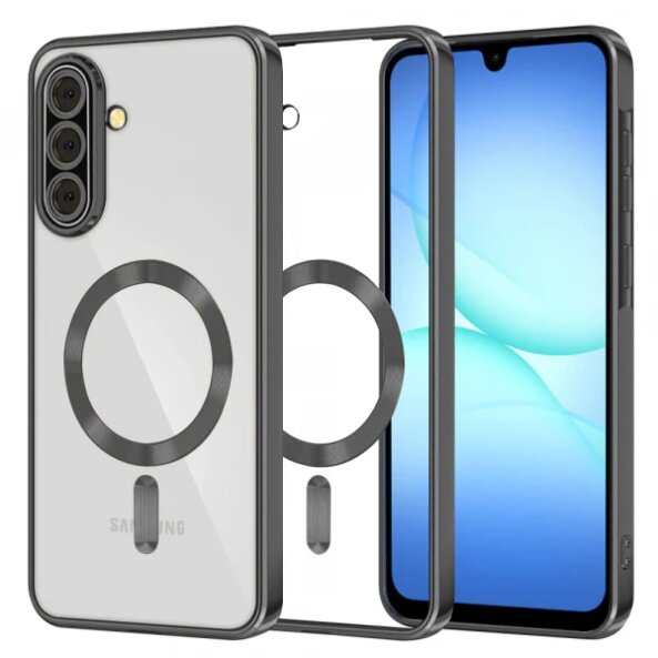 Husa MagSafe pentru Samsung Galaxy A17 4G / A17 5G, Techsuit, Luxury Crystal, Neagra