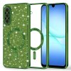 Husa MagSafe pentru Samsung Galaxy A17 4G / A17 5G, Techsuit, Luxury Glitter, Verde Inchis