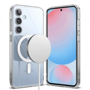 Husa MagSafe pentru Samsung Galaxy S24 FE S721, Ringke, Fusion, Transparenta
