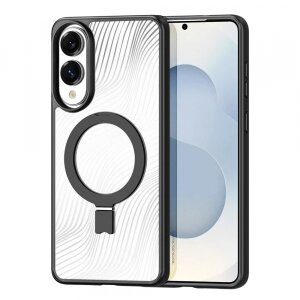 Husa MagSafe pentru Samsung Galaxy S25 Edge S937, DUX DUCIS, Aimo Stand, Neagra