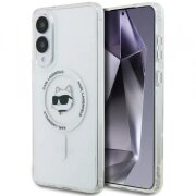 Husa MagSafe pentru Samsung Galaxy S25 Edge S937, Karl Lagerfeld, IML Choupette's Head, Alba