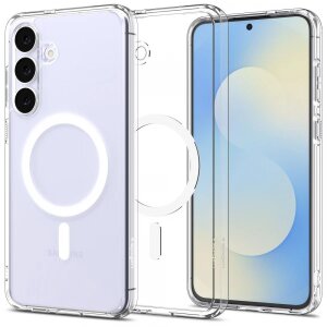 Husa MagSafe pentru Samsung Galaxy S25 FE, Spigen, Ultra Hybrid, Alba