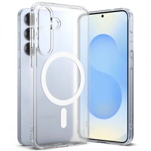 Husa MagSafe pentru Samsung Galaxy S25 S931, Ringke, Fusion, Transparenta Mata