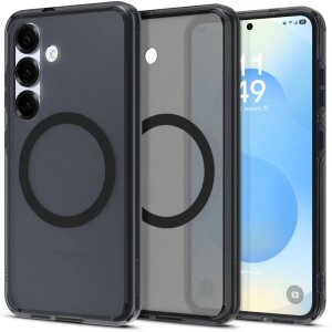 Husa MagSafe pentru Samsung Galaxy S25 S931, Spigen, Ultra Hybrid, Neagra Satinata