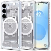 Husa MagSafe pentru Samsung Galaxy S25 S931, Spigen, Ultra Hybrid Zero One, Alba