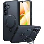 Husa MagSafe pentru Samsung Galaxy S25 S931, Torras, Ostand Spin, Neagra