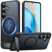 Husa MagSafe pentru Samsung Galaxy S25 S931, Torras, Pstand, Neagra