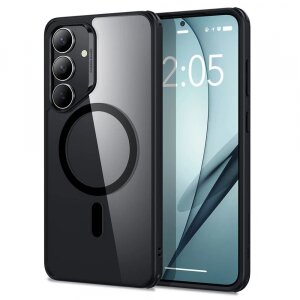 Husa MagSafe pentru Samsung Galaxy S25+ S936, ESR, Classic Hybrid, Neagra Transparenta