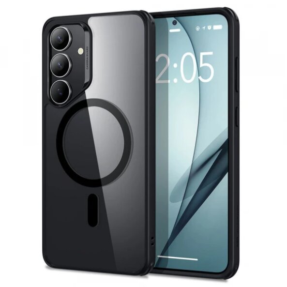 Husa MagSafe pentru Samsung Galaxy S25+ S936, ESR, Classic Hybrid, Neagra Transparenta