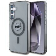 Husa MagSafe pentru Samsung Galaxy S25+ S936, Karl Lagerfeld, IML Choupette's Head, Neagra