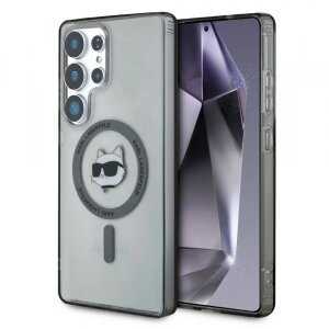Husa MagSafe pentru Samsung Galaxy S25 Ultra S938, Karl Lagerfeld, IML Choupette's Head, Neagra