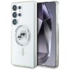 Husa MagSafe pentru Samsung Galaxy S25 Ultra S938, Karl Lagerfeld, IML Metal Karl &amp; Choupette's Heads, Alba