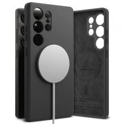 Husa MagSafe pentru Samsung Galaxy S25 Ultra S938, Ringke, Silicone, Neagra