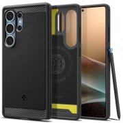 Husa MagSafe pentru Samsung Galaxy S25 Ultra S938, Spigen, Rugged Armor, Neagra Mata
