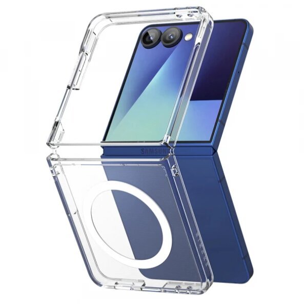 Husa MagSafe pentru Samsung Galaxy Z Flip7 F766, Ringke, Fusion, Transparenta