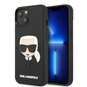 Husa pentru Apple iPhone 14 Plus, Karl Lagerfeld, 3D Rubber Karl's Head, Neagra