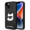 Husa pentru Apple iPhone 14 Plus, Karl Lagerfeld, Glitter Choupette Patch, Neagra