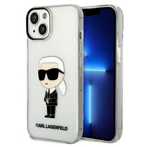 Husa pentru Apple iPhone 14 Plus, Karl Lagerfeld, Ikonik Karl, Transparenta