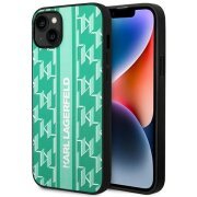 Husa pentru Apple iPhone 14 Plus, Karl Lagerfeld, Monogram Stripe, Verde