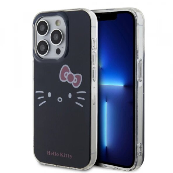 Husa pentru Apple iPhone 14 Pro, Hello Kitty, IML Kitty Face, Neagra