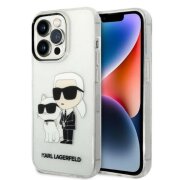 Husa pentru Apple iPhone 14 Pro, Karl Lagerfeld, Glitter Karl &amp; Choupette, Transparenta