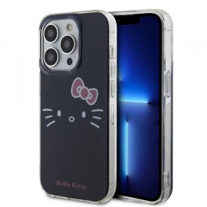 Husa pentru Apple iPhone 14 Pro Max, Hello Kitty, IML Kitty Face, Neagra
