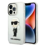 Husa pentru Apple iPhone 14 Pro Max, Karl Lagerfeld, Ikonik Karl, Transparenta