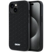 Husa pentru Apple iPhone 15, DKNY, 3D Rubber Repeat Pattern, Neagra
