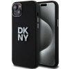 Husa pentru Apple iPhone 15, DKNY, Liquid Silicone Metal Logo, Neagra