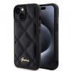 Husa pentru Apple iPhone 15, Guess, Quilted Metal Logo, Neagra