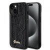 Husa pentru Apple iPhone 15, Guess, Sequin Script Metal, Neagra