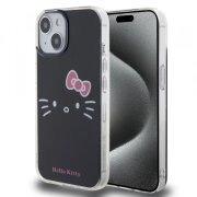 Husa pentru Apple iPhone 15, Hello Kitty, IML Kitty Face, Neagra