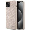 Husa pentru Apple iPhone 15, Karl Lagerfeld, Diagonal Quilted K Pattern, Roz