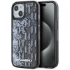 Husa pentru Apple iPhone 15, Karl Lagerfeld, Liquid Glitter Monogram, Neagra