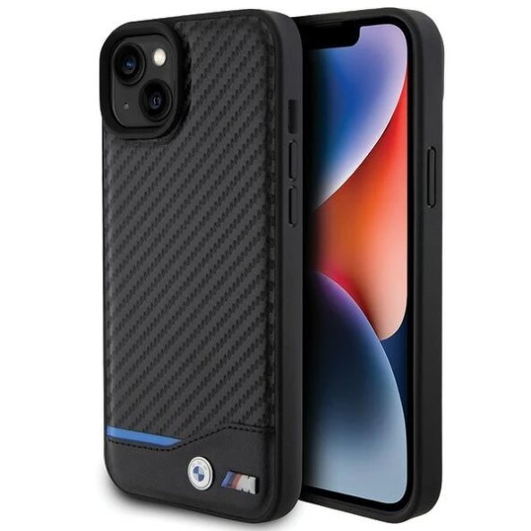 Husa pentru Apple iPhone 15 Plus, BMW, Carbon, Neagra