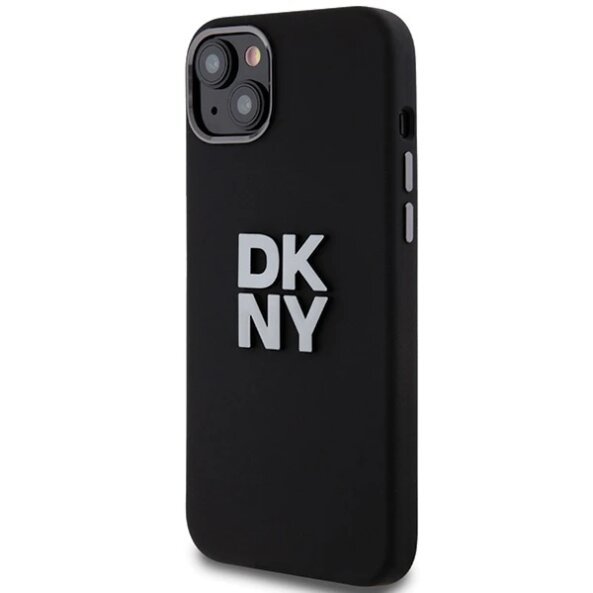 Husa pentru Apple iPhone 15 Plus, DKNY, Liquid Silicone Metal Logo, Neagra