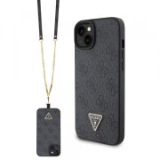 Husa pentru Apple iPhone 15 Plus, Guess, Crossbody 4G Metal Logo, Neagra