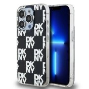 Husa pentru Apple iPhone 15 Pro, DKNY, Checkered Mono Pattern, Neagra