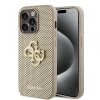 Husa pentru Apple iPhone 15 Pro, Guess, Perforated 4G, Aurie