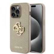 Husa pentru Apple iPhone 15 Pro, Guess, Perforated 4G, Aurie
