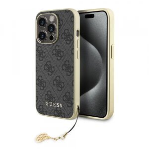 Husa pentru Apple iPhone 15 Pro Max, Guess, 4G Charm, Gri