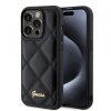 Husa pentru Apple iPhone 15 Pro Max, Guess, Quilted Metal Logo, Neagra