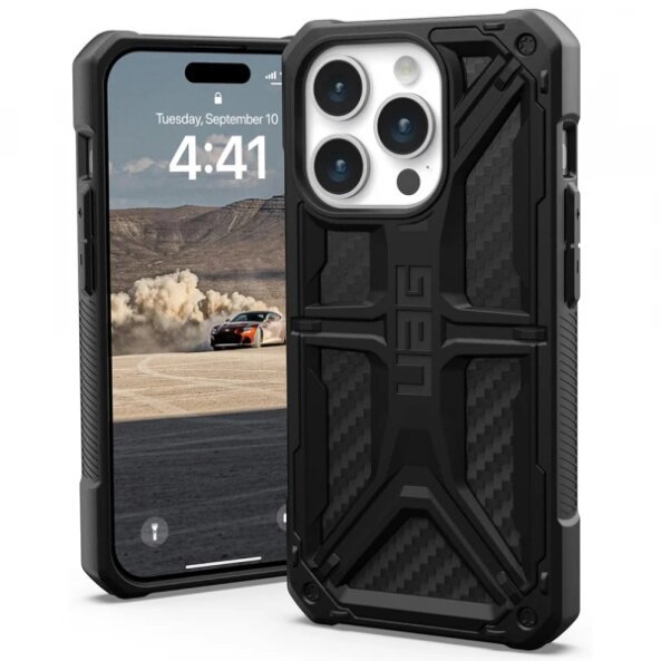 Husa pentru Apple iPhone 15 Pro, Urban Armor Gear, Monarch Carbon, Neagra