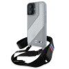 Husa pentru Apple iPhone 16, BMW, M Edition Carbon Stripe &amp; Strap, Bleu