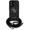 Husa pentru Apple iPhone 16, Guess, 4G CBDY Big Logo with Cord Strap, Neagra