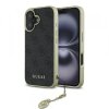 Husa pentru Apple iPhone 16, Guess, 4G Charm, Neagra