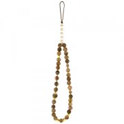 Husa pentru Apple iPhone 16, Guess, 4G Classic Logo with Strap, Maro