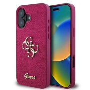 Husa pentru Apple iPhone 16, Guess, Fixed Glitter Big 4G, Mov