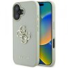 Husa pentru Apple iPhone 16, Guess, Grained Big 4G Logo Small Classic Logo, Verde